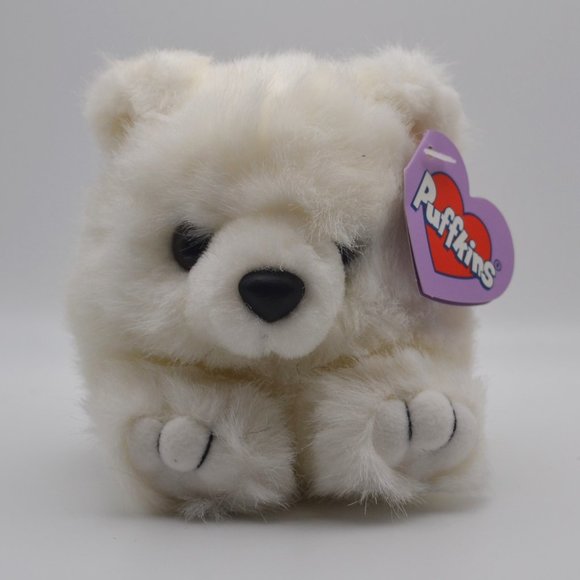 Crystal the White Bear Puffkins by Swibco Style 6653 Bean Bag Plush - Picture 1 of 8